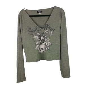 Thorn And Fable Long Sleeve Fairy/Skull/Mushroom Shirt‎ XL